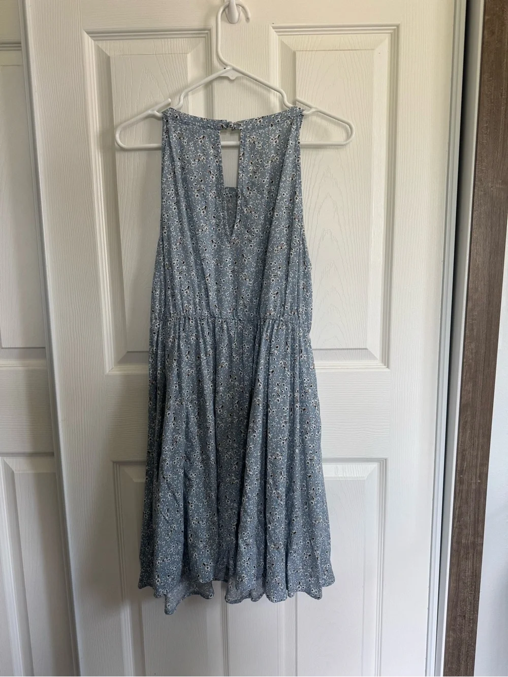 Torrid Light Blue Floral Cold-Shoulder Dress